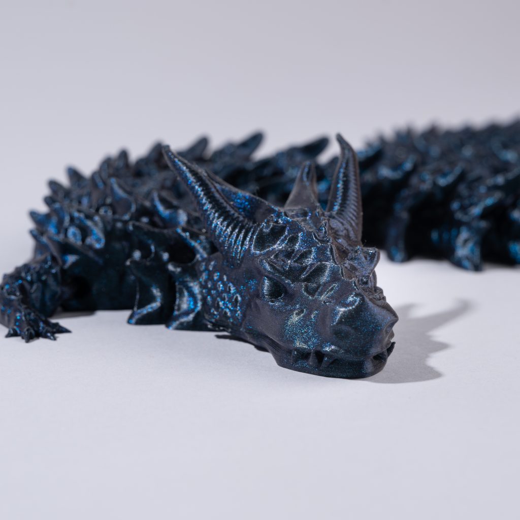 AzuraDragon – Figurine dragon bleu - Impression 3D artisanale Made in France - CreaMod3D